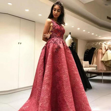 Haute Couture Long Prom Vestidos 2018 Lace Appliqued Vestido Formal Mangas Backless Trem Da Varredura Vestidos de Noite vestido de festa 2024 - compre barato