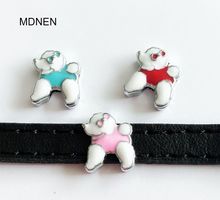 Wholesale! 50PCS 8MM Colorful Rich Dog Slide Charms DIY Charms Fit Pet Collars Wristband Belts 2024 - buy cheap