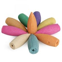10pcs/Bag Reflux Incense Cones For Backflow Incense Cones Tower Colorful Bullet Shape Incense Mixed Scent Natural Sandalwood 2024 - buy cheap