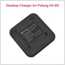 Pofung-cargador de escritorio portátil de doble banda, Radio FM bidireccional, UV-6R con adaptador de CA, gran oferta, 100-240V, CH-5 (Opciones de EE. UU./UE/REINO UNIDO/AUS) 2024 - compra barato