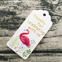 50pcs Flamingo Paper Tag Labels Hanging Cards Thanks DIY Crafts for Birthday Wedding Party Guest Gift 2024 - buy cheap