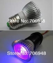 3 Вт E27 УФ светодиодная лампа точечного освещения УФ-гель для отверждения света 395nm 48*62 мм 2024 - купить недорого