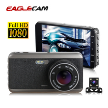 Автомобильный видеорегистратор, камера заднего вида, видеорегистратор, автомобильная видеокамера, Dashcam, 4,0 дюйма, экран Full HD 1080 P, циклическая запись, двойной объектив, регистратор 2024 - купить недорого