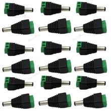 100Pcs/lot 2.1mm DC Connector CCTV Male Plug Adapter Cable UTP Camera Video Balun Connector 2024 - buy cheap