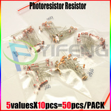 Kit de variedade de resistor fotoresistor sensível à luz, 50 peças novo e original x10peças 5516 5528 5537 5539 5549 2024 - compre barato