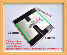 3.7V 9600mAH 40120130 (Real Capacity) Li-ion battery Battery Cell for 9.7" 10.1" V99 Tablet PC 4.0*120*130mm 2024 - buy cheap