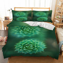 Plant Bedding Set Twin Full Queen King Single Double Size Green Duvet Cover Pillow Cases 3D Bed Linen Set 3pcs 2024 - buy cheap