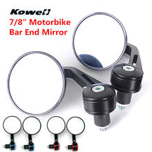 KOWELL 1Pair 7/8" Universal Motorcycle Bar End Rearview Mirrors Rear View Mirrors Round Motobike Replacement Accessories Parts 2024 - buy cheap