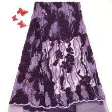 Модная африканская французская кружевная ткань Jolin-91601 Высококачественная африканская Тюлевая кружевная ткань для свадебного платья 2024 - купить недорого