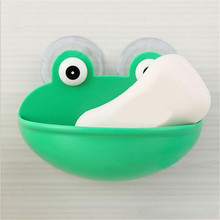 Bathroom Accessory Soapbox Soap Dish Holder Kitchen Durable with Suction Cups Frogs Shaped ABS Soap Case Household 2024 - buy cheap