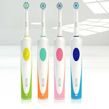 Электрическая зубная щетка, вращающаяся на батарейках, с 4 насадками для гигиены полости рта, перезаряжаемая зубная щетка 2024 - купить недорого