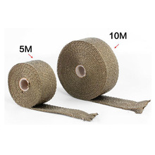 5M 10M Thermal Exhaust Tape Exhaust Pipe Wrap Header Heat Resistant Cloth For Motorcycle Exhaust System With Fixed Strap Hot 2024 - buy cheap
