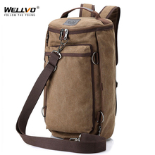 Bolso de viaje para hombre, mochila de lona multifuncional, bolso de hombro grande, color verde militar, XA32C 2024 - compra barato