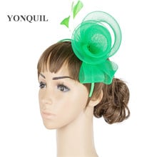 Elegant Fascinator Millinery for Wedding Hair Accessories Bridal Hats Party Headwear Ladies Cocktail Hats Multiple Colors MYQ040 2024 - buy cheap