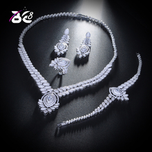 Be 8-Conjunto de joyería nupcial para novia de lujo, conjunto de zirconia cúbica AAA, 4 Uds., conjunto de joyería para mujer, joyería para fiesta de cena S150 2024 - compra barato