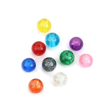 DoreenBeads 200 PCs randomly Mixed Crackle Glass Round Beads 6mm Dia.Findings 2024 - buy cheap