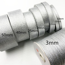 25Yards Silver Onions Belt Ribbon For Gift Packaging, Golden And Silver Glitter Ribbon 6Mm,10Mm,12Mm,15Mm,20Mm,25Mm,40Mm,50Mm 2024 - buy cheap