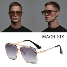 LVVKEE Hot Fashion Luxury Classic Mach Six Style Gradient lens Men Sunglasses Men Vintage Brand Design Sun Glasses Oculos De Sol 2024 - buy cheap