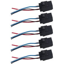 EE support EE support  5Pcs Car Truck 12V 40A SPST Relay Socket Plug 4Pin 4 Wire Waterproof Seal Universal Car Styling 2024 - buy cheap