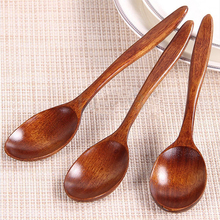 18cm High Quality Natural Wood Spoon Kitchen Cooking Dining Soup Honey Coffee Spoon Soup Spoon Kitchen Tools 2024 - buy cheap