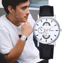 Casual Quartz Leather Band Watch Analog Wrist Watch NEW Mens Sports Clock Analog Quartz Wrist Watches 2024 - buy cheap