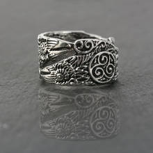 Миф готическое кольцо Odin с изображением ворона Huginn и кольца Muninn для мужчин, религиозное кольцо, ювелирные изделия викингов, стиль викингов, подарок для Него 2024 - купить недорого