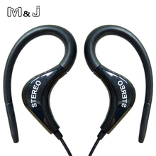 M&J Wholesale 3.5mm Sport Wired Earphones Headphone Headset with Mic For iPhone Samsung Xiaomi High quality Bass For Running 2024 - buy cheap