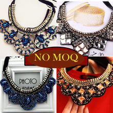 2015 trendy vintage fashion women False collar necklace handmade crystal beads 	steampunk   choker necklace wedding accessories 2024 - buy cheap