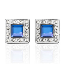 Gemelos cuadrados de cristal azul para camisa de C-MAN, de lujo, de marca, con botones, joyería abotoaduras de alta calidad 2024 - compra barato