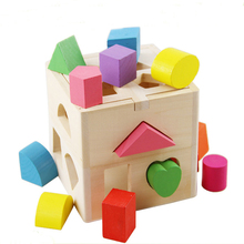 New 13 Holes Intelligence Box for Shape Sorter Cognitive and Matching Wooden Building Blocks Baby Kids Children Educational Toy 2024 - buy cheap
