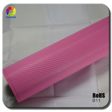 Película de vinil 3d tsautop colorida rosa b11, filme de carbono tamanho 1.52x30m 2024 - compre barato