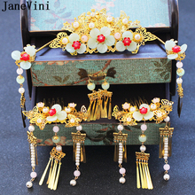 Janevini brincos de cabelo tradicionais chineses, joias antigos ornamentos de cabelo para mulheres, casamento, noivas 2024 - compre barato