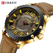 CURREN Men's Watches Genuine Leather Waterproof Man Business Quartz Sports Watches Military Watch Male Clock Relogio Masculino 2024 - buy cheap