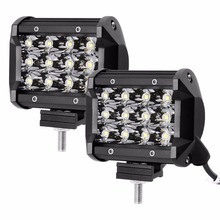 Marloo-luces Led antiniebla de conducción para todoterreno, barra de luces de 36W, 2x4 pulgadas, Rzr para Jeep, ATV, UTV, SUV, camioneta, barco y motocicleta 2024 - compra barato