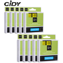 CIDY Dymo D1 45018, совместим с лентами для Этикеток DYMO D1, 12 мм, черный на желтом цвете, подходящий менеджер этикеток 210 450 LM160 2024 - купить недорого