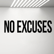 No Excuses Self Motivation Quote Gym Vinyl Wall Decal Workout Fitness Wall Sticker Sport Home Gym Interior Decoration G502 2024 - buy cheap