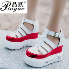 Summer new women's sports sandals Korean version of the thick bottom of the wild women's wedges with muffin bottom sandals 2024 - buy cheap