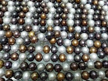 One Strands Real Pearl Bead 10-12mm Gray Brown Blue Mixed Colors Round Pearl Natural Freshwater Pearl loose beads 35cm / 15inch 2024 - buy cheap