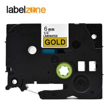 6mm Black on gold tze811 Compatible Brother p-touch printers tze-811 tz811 tz-811 tz tze 811 label tape ribbon for ptouch 6mm 2024 - buy cheap