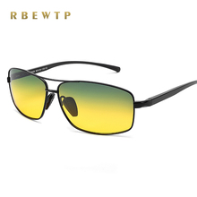 RBEWTP-gafas de sol polarizadas cuadradas de aluminio y magnesio para hombre, lentes de conducción de visión diurna y nocturna, 2458 2024 - compra barato
