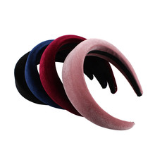 High Quality New Thick Velvet 4CM Hairbands Hair Accessories Head Band Plastic Headbands Fashion Headwear For Ladies Headdress 2024 - buy cheap