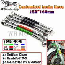 Customized Motorcycle Dirt Bike Braided Steel Hydraulic Reinforce Brake line Clutch Oil Hose Tube 150mm To 350mm  Fit Racing 2024 - buy cheap