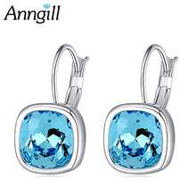 ANNGILL NEW Brinco 100% Crystals From Swarovski Stud Earrings For Women Fashion Christmas Earrings Bijoux Femme New Year Gifts 2024 - buy cheap