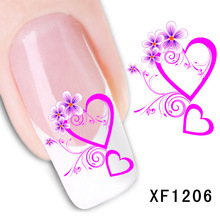 Love Design Water Transfer Nails Art Sticker Decals Girl Women Manicure Tools Nail Wraps Decals Wholesale Xf1206 2024 - buy cheap