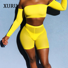 XURU-mono sexy de dos piezas, mono ajustado de manga larga, traje hipster callejero de una pieza, novedad de 2020 2024 - compra barato