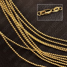 Оптовая продажа, новейший стиль, 5 шт., позолоченные бусины 18 дюймов, ожерелье, цепочки, ожерелья, ювелирные изделия, подвеска, бесплатная доставка 2024 - купить недорого