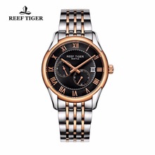 Reef Tiger/RT-Reloj de negocios para hombre, de acero inoxidable, oro rosa, con fecha, automático, RGA165 2024 - compra barato