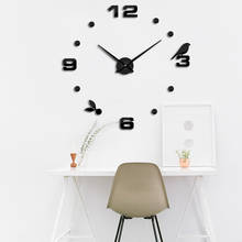 muhsein New DIY Wall Clock Fashion 3D Super Big size Mirror wall sticker Clock Home Decoration Free Shipping Living Room Clocks 2024 - buy cheap