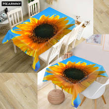 Sunflower Tablecloth Waterproof Oxford Fabric Square/Rectangular Tablecloth For Wedding Table Cloth TV Covers 140x200CM,90X90cm 2024 - buy cheap