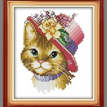 Needlework DIY cat Cross stitch,kit For Embroidery set,Noble cat animal pattern Count Cross-Stitch kit painting stitch kit 2024 - buy cheap